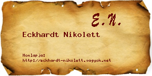Eckhardt Nikolett névjegykártya