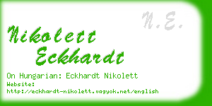 nikolett eckhardt business card
